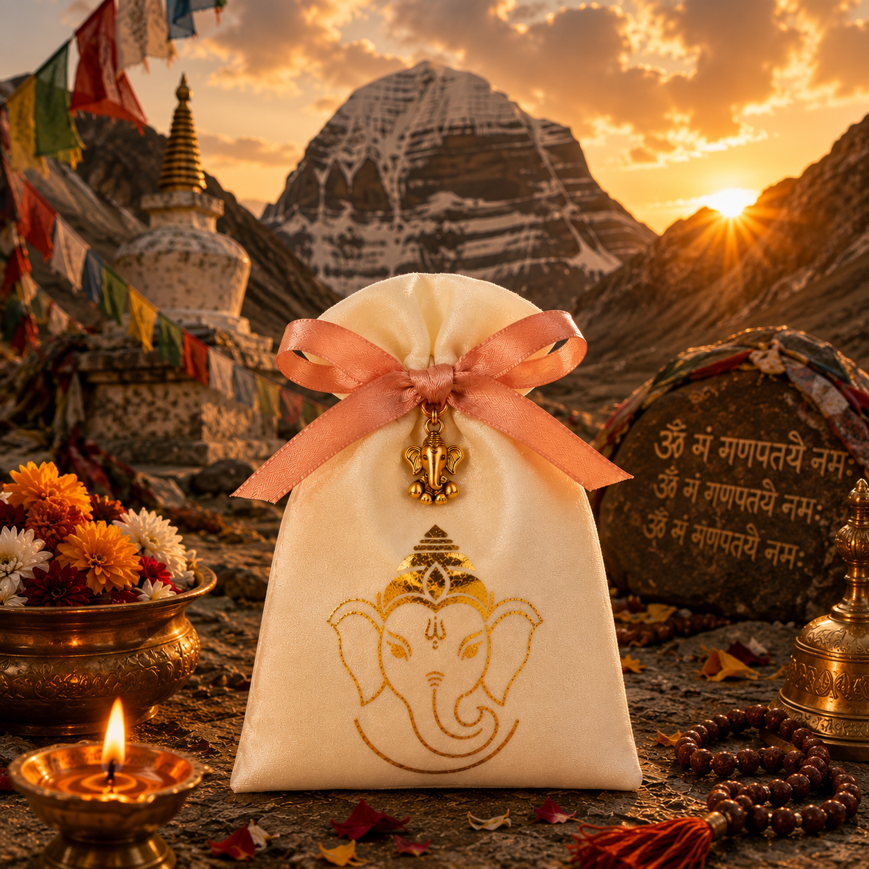 Luxe Bruidszakje – Gouden Ganesha